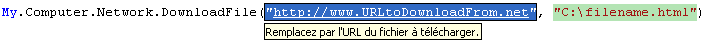 Exemple dans Visual Studio 2005
